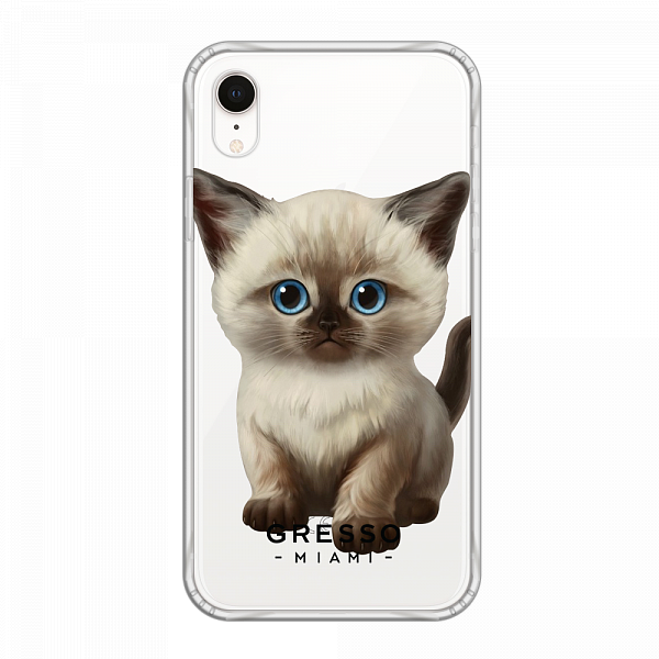 Противоударный чехол для iPhone XR. Коллекция Let’s Be Friends!. Модель Siamese Kitten..