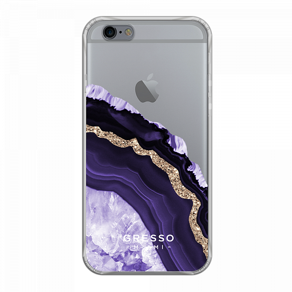 Противоударный чехол для iPhone 6/6S. Коллекция Drama Queen. Модель Ultraviolet Agate..