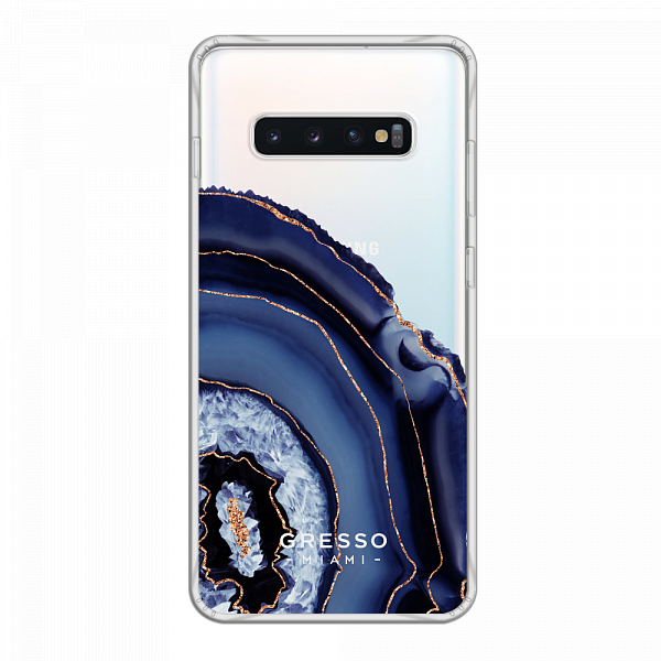 Противоударный чехол для Samsung Galaxy S10. Коллекция Drama Queen. Модель Blue Agate..
