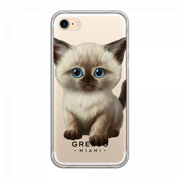Противоударный чехол для iPhone 7. Коллекция Let’s Be Friends!. Модель Siamese Kitten..