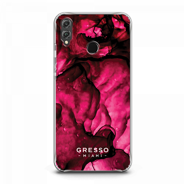 Противоударный чехол для Honor 8X. Коллекция Skyfall. Модель Cherry Red..