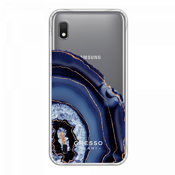 Противоударный чехол для Samsung Galaxy A10. Коллекция Drama Queen. Модель Blue Agate..
