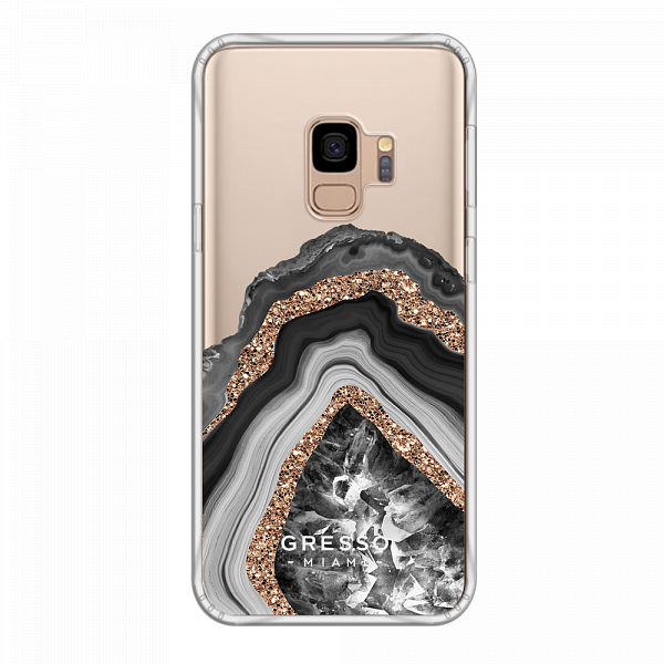 Противоударный чехол для Samsung Galaxy S9. Коллекция Drama Queen. Модель Black Agate..